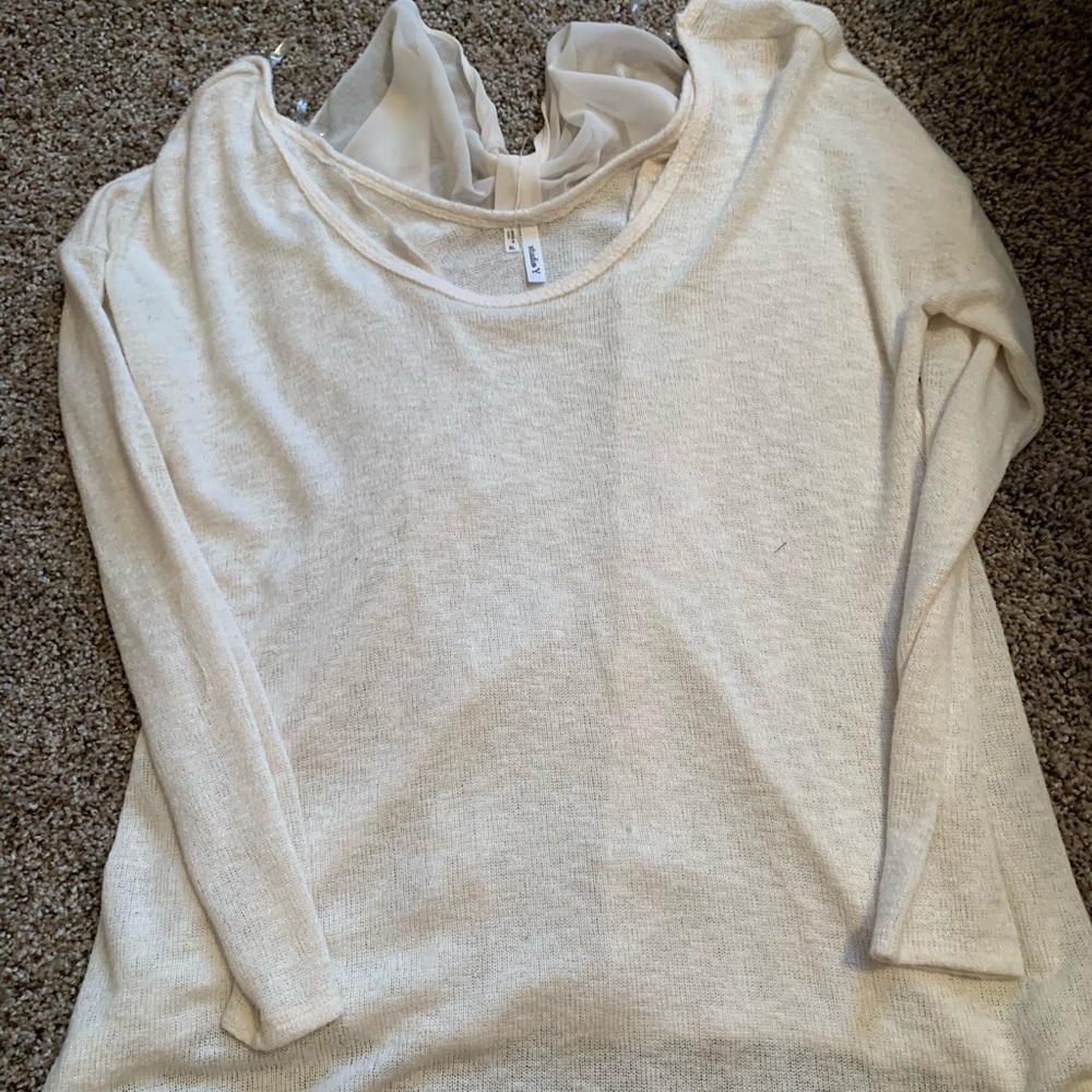 Cream Sweater - with the most amazing back